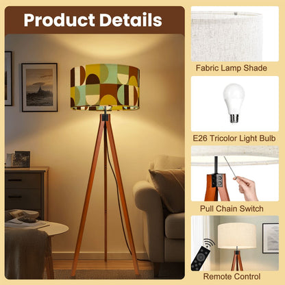 Kate McEnroe New York Mid Century Modern Tripod Floor Lamp, Geometric Orb Shade, Scandinavian DecorTripod Floor Lamps3hkSONpTJT