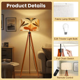 Kate McEnroe New York Mid Century Modern Tripod Floor Lamp, Retro 70s Danish Floral Accent LightingTripod Floor LampsBd7wDZiuE4