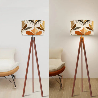 Kate McEnroe New York Mid Century Modern Tripod Floor Lamp, Retro 70s Danish Floral Accent LightingTripod Floor LampsBd7wDZiuE4