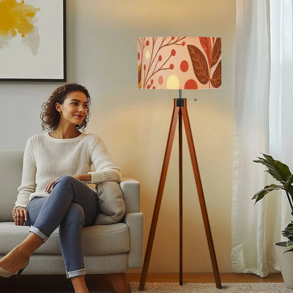 Kate McEnroe New York Mid Century Modern Tripod Floor Lamp, Retro Fall Leaf Accent LightTripod Floor Lamps5J4bFsAqSo