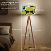 Kate McEnroe New York Mid Century Modern Tripod Floor Lamp, Retro Geometric Drum Shade, MCM Abstract Accent LightingTripod Floor LampsFgmV9IfAnk