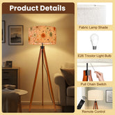 Kate McEnroe New York Mid Century Modern Tripod Floor Lamp, Retro Pink Starburst LightingTripod Floor LampsPRVxEexSgk