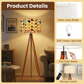 Kate McEnroe New York Mid Century Modern Tripod Floor Lamp Retro Scandi Leaf Lighting DecorTripod Floor LampsMTzydosI2k