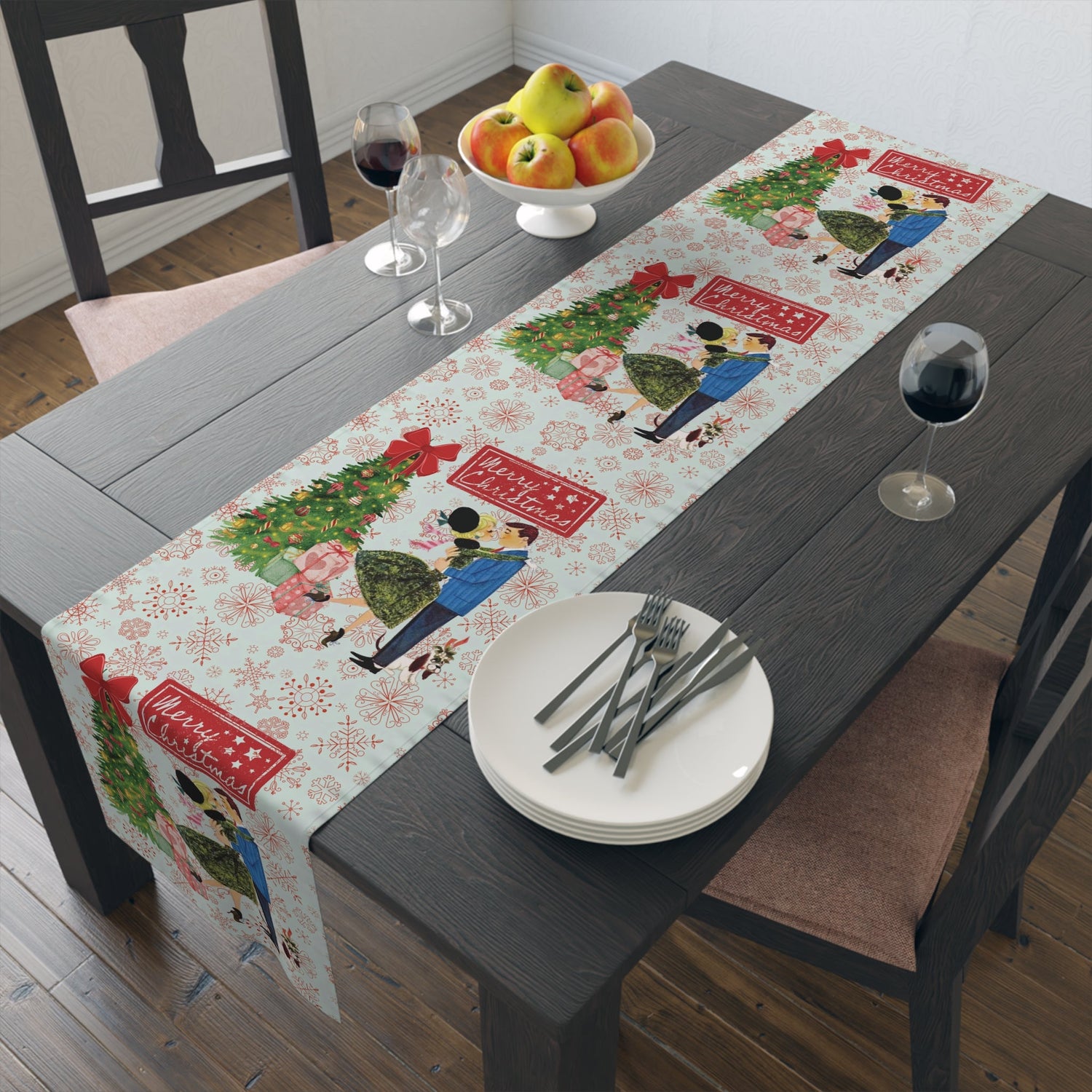 Kate McEnroe New York Mid Century Modern Vintage 50s Kitsch Christmas Table RunnerTable Runners17978404886455283288