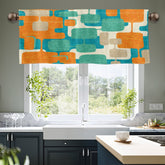 Kate McEnroe New York Mid Century Modern Window Valance, Retro Geometric Atomic Kitchen CurtainValancesH5KRTB - 33VFAS - 22DRJ7