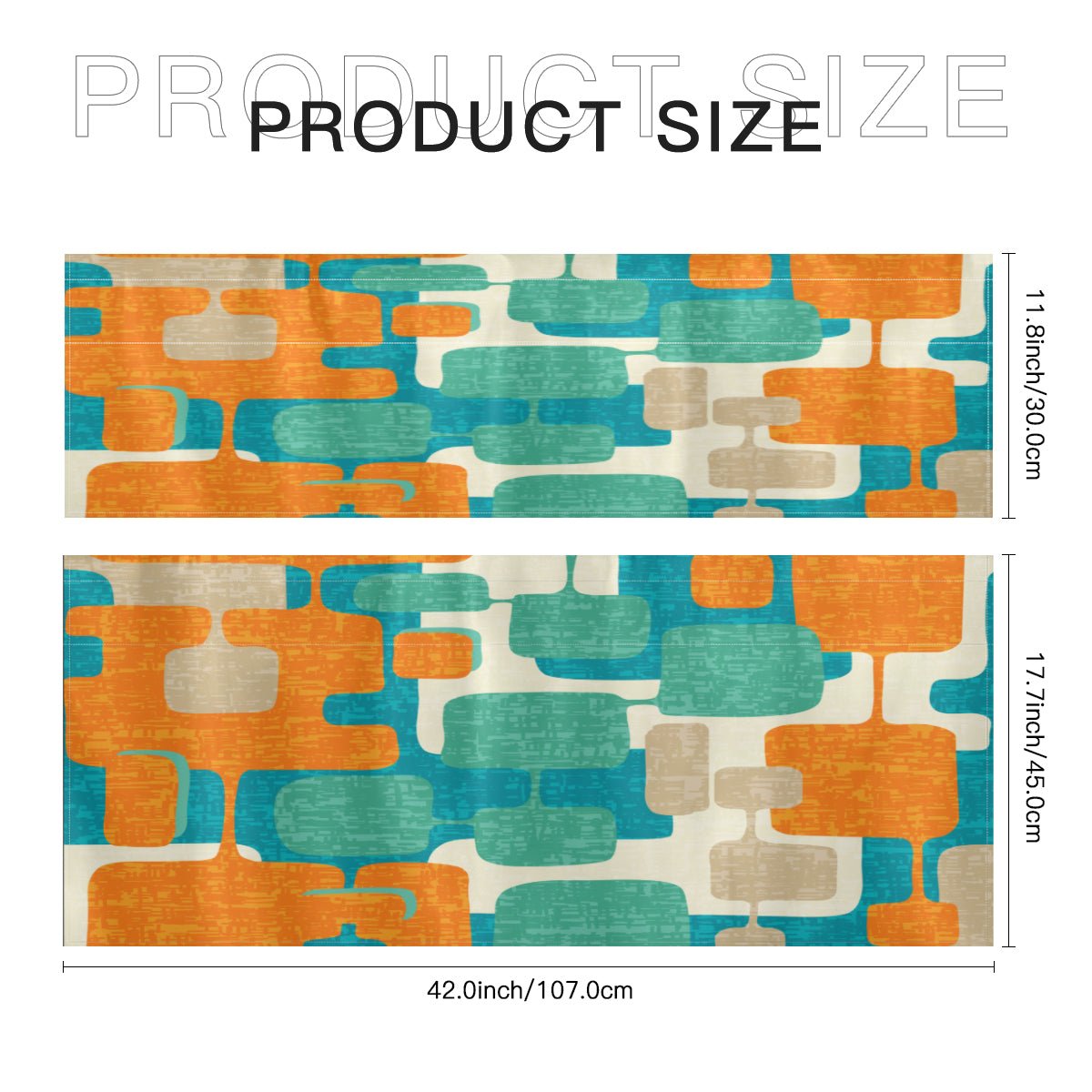 Kate McEnroe New York Mid Century Modern Window Valance, Retro Geometric Atomic Kitchen CurtainValancesH5KRTB - 33VFAS - 22DRJ7