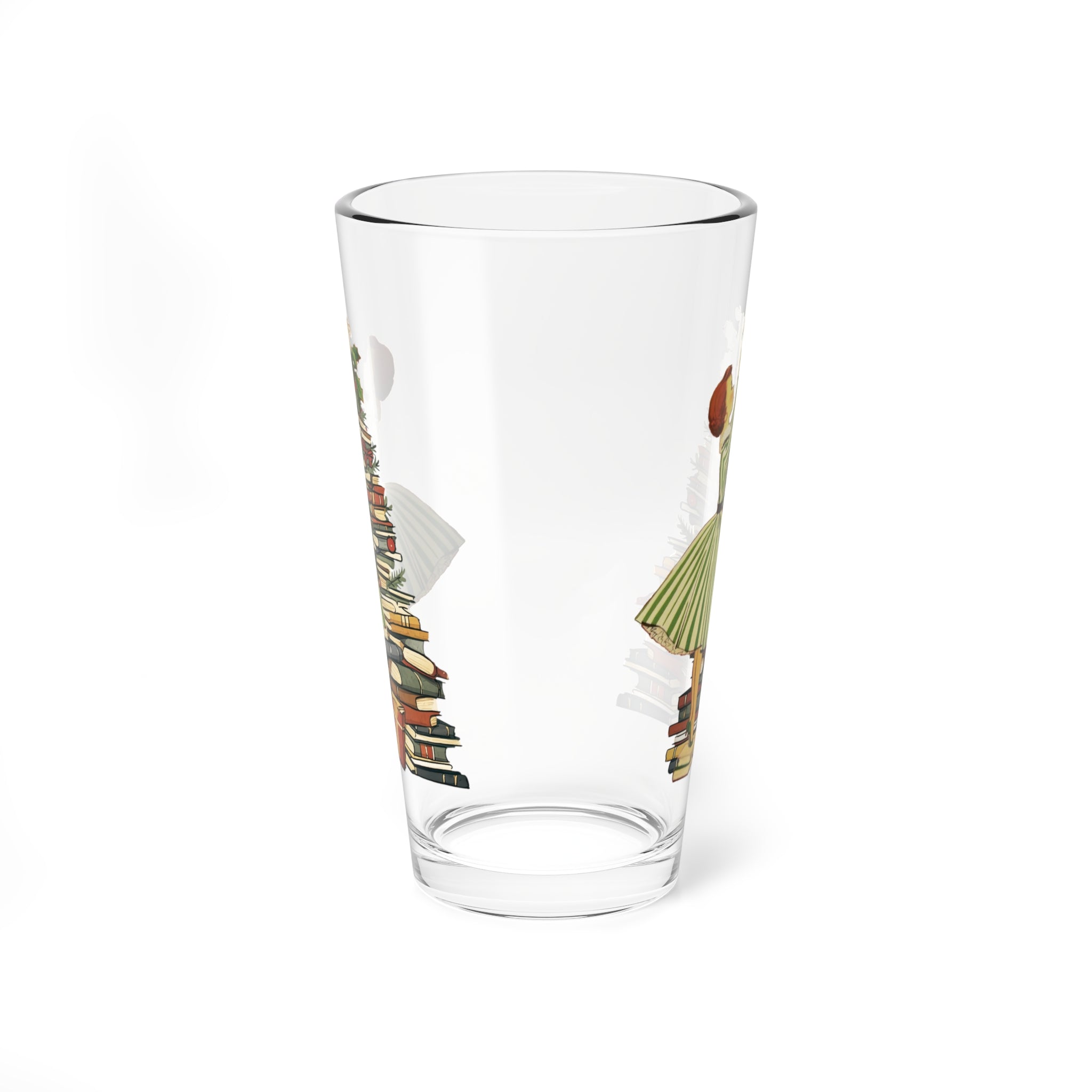 Kate McEnroe New York Mid Century Retro Vintage Book Lover 50s Christmas Pint GlassPint Glasses25888367166802921219