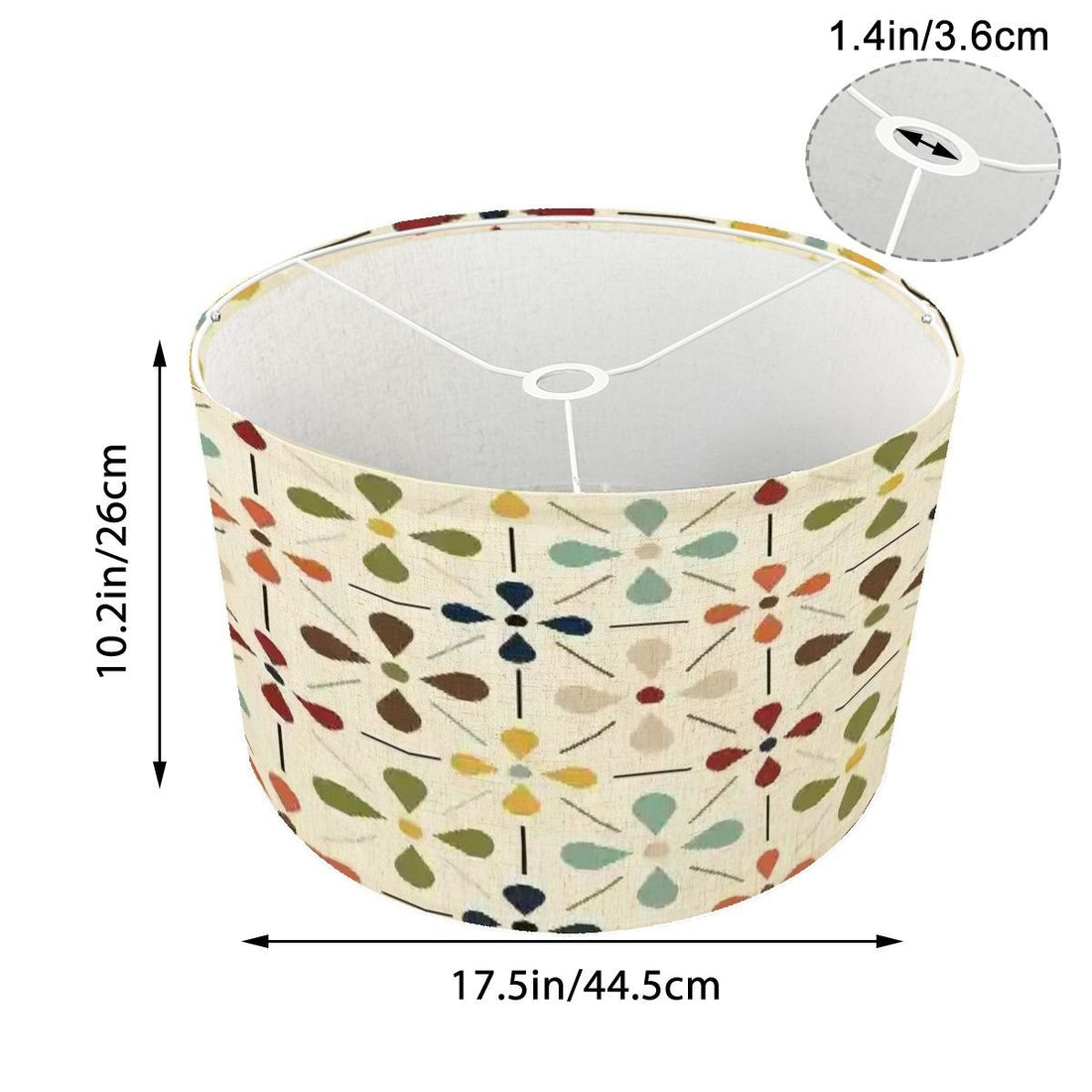 Kate McEnroe New York Mid Century Scandinavian Floral Drum Lamp ShadeLamp ShadesC2x1BFpI67