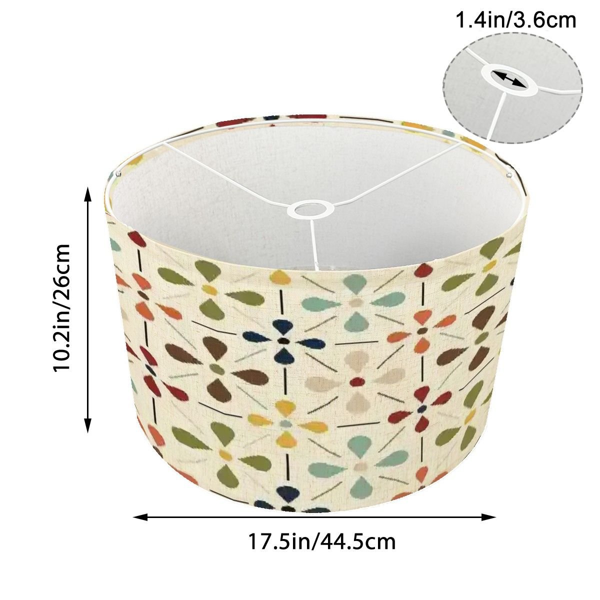 Kate McEnroe New York Mid Century Scandinavian Floral Drum Lamp ShadeLamp ShadesC2x1BFpI67