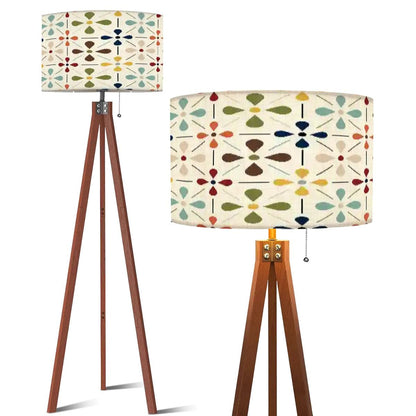 Kate McEnroe New York Mid Century Scandinavian Floral Wood Tripod Floor LampTripod Floor LampsOesmTbC79l
