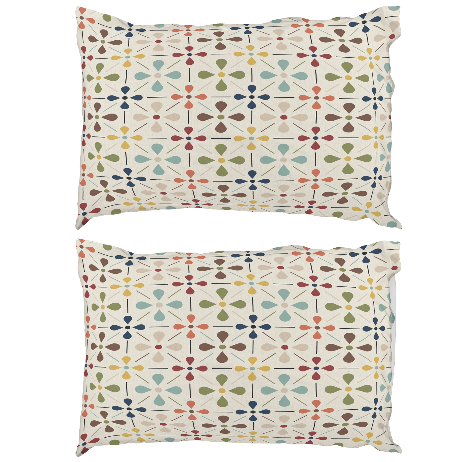 Kate McEnroe New York Mid Century Scandinavian Pillowcase, Danish Modern Retro Floral BeddingPillowcases1250