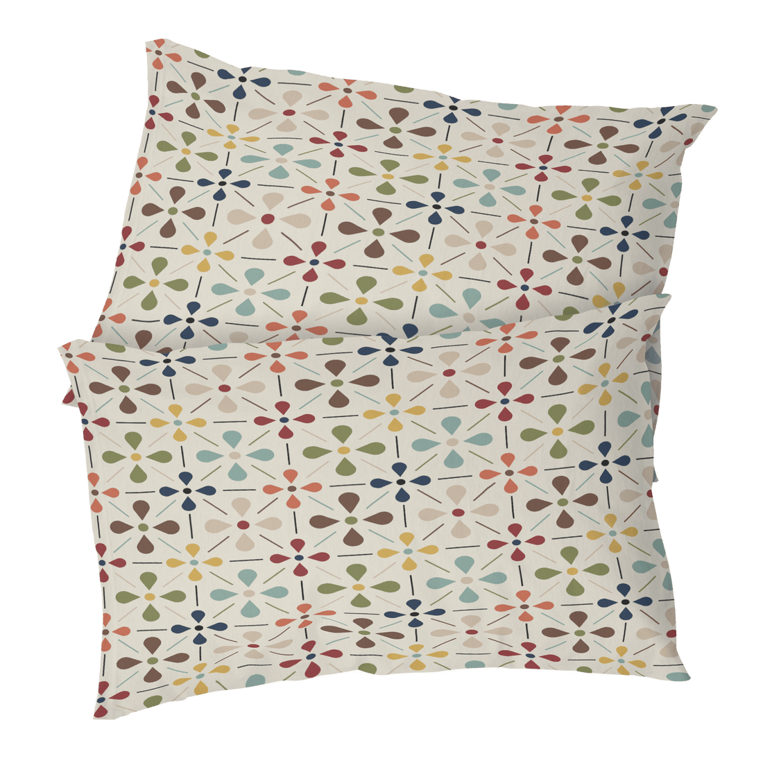 Kate McEnroe New York Mid Century Scandinavian Pillowcase, Danish Modern Retro Floral BeddingPillowcases1250