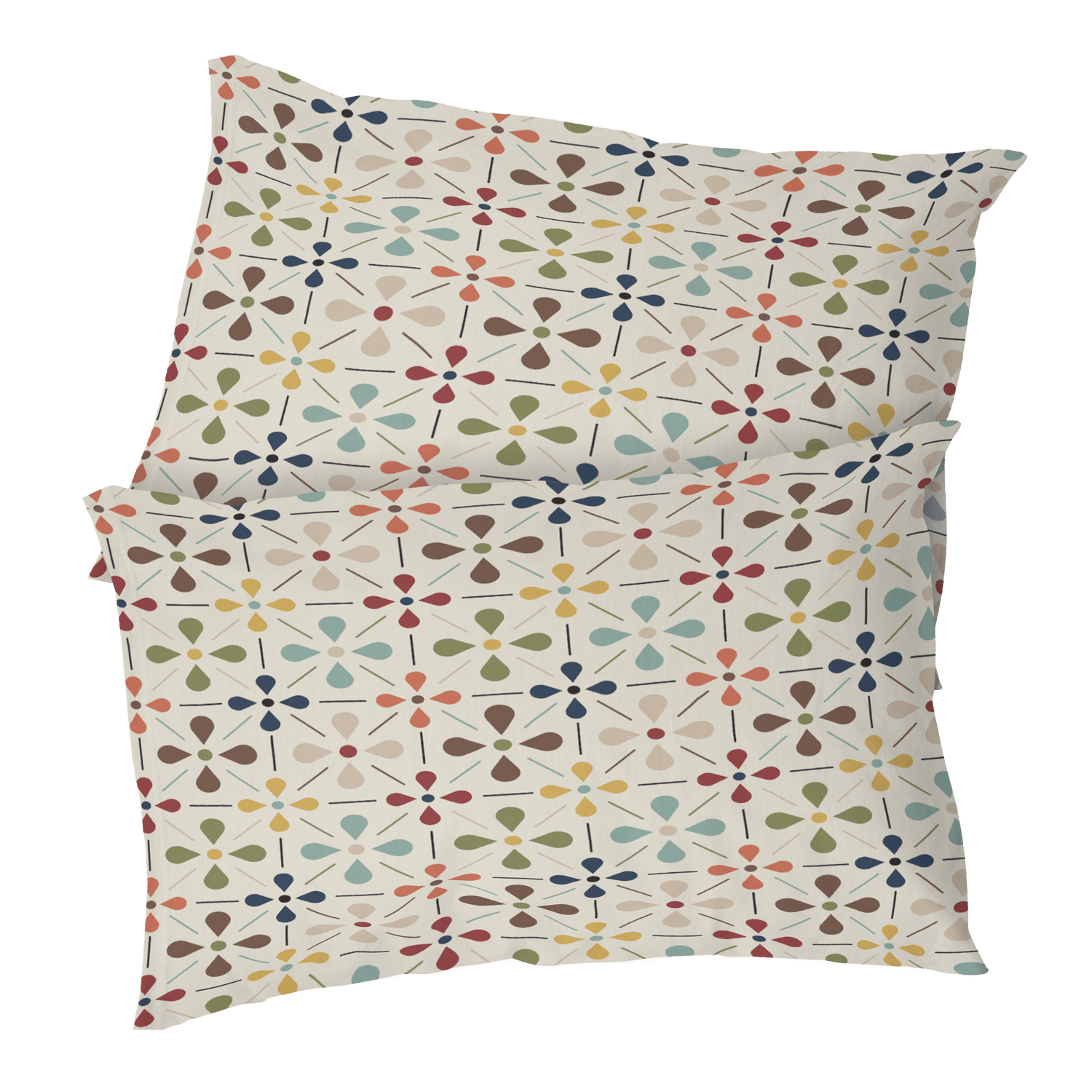 Kate McEnroe New York Mid Century Scandinavian Pillowcase, Danish Modern Retro Floral BeddingPillowcases1250