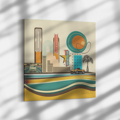 Kate McEnroe New York Mid Century Urban Dreamscape Canvas Wall ArtCanvas Wall Art139002