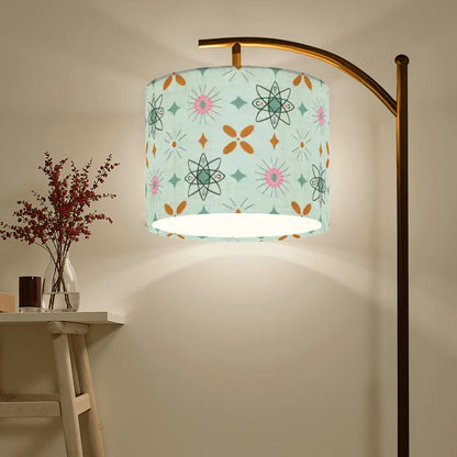 Kate McEnroe New York Mid Mod Atomic Age Arc Floor Lamp, Retro Pink Green Starburst ShadeArc Floor LampsMeK12XXWzg