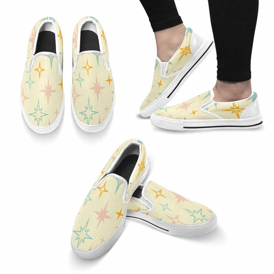 Kate McEnroe New York Mid Mod Atomic Starburst Women's Slip-on Canvas Shoes Slip-On Shoes