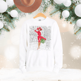 Kate McEnroe New York Mid Mod Cityscape Holiday Sweatshirt, Retro Vintage 50s Christmas CrewneckSweatshirts18871664530893011467