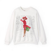 Kate McEnroe New York Mid Mod Cityscape Holiday Sweatshirt, Retro Vintage 50s Christmas CrewneckSweatshirts27608692335621208085