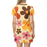 Kate McEnroe New York Mid Mod Daisy Flower Power T - Shirt Dress, Retro 70s Disco Party Dress, Mod Party Dress, Hippie Gifts, Summer DressDresses11627934631093791324