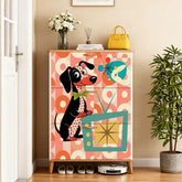 Kate McEnroe New York Mid Mod Doxie Dog Retro Dachshund TV Shoe CabinetShoe StoragefZPjwA8pGD