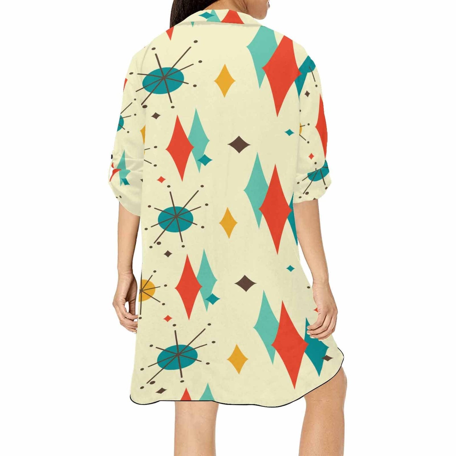 Kate McEnroe New York Mid Mod Franciscan Starburst Shirt Dress Cover UpDressesDG1492396DXH9080D