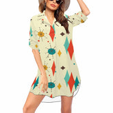 Kate McEnroe New York Mid Mod Franciscan Starburst Shirt Dress Cover UpDressesDG1492396DXH9080D