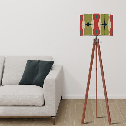 Kate McEnroe New York Mid Mod Googie Starburst Tripod Floor Lamp, Retro 60s Geometric Accent LightFloor LampsAHzAicuk3A