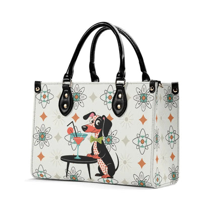 Kate McEnroe New York Mid Mod Kitsch Doxie Dog Atomic Starbursts MCM Cocktail SatchelHandbagsY576MXVW-1