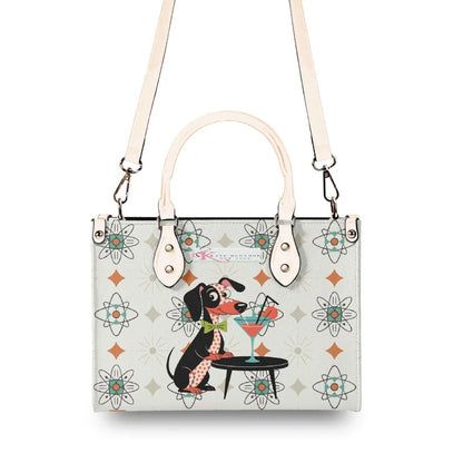 Kate McEnroe New York Mid Mod Kitsch Doxie Dog Atomic Starbursts MCM Cocktail SatchelHandbagsY576MXVW-4