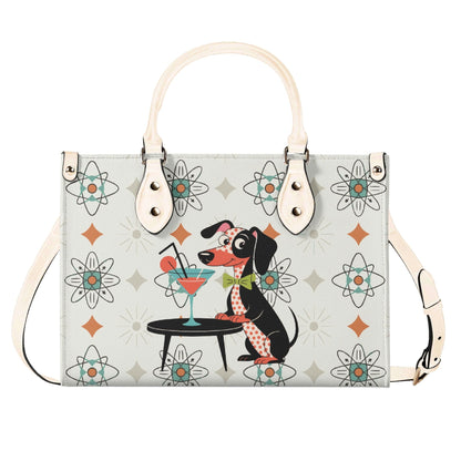 Kate McEnroe New York Mid Mod Kitsch Doxie Dog Atomic Starbursts MCM Cocktail SatchelHandbagsY576MXVW-4