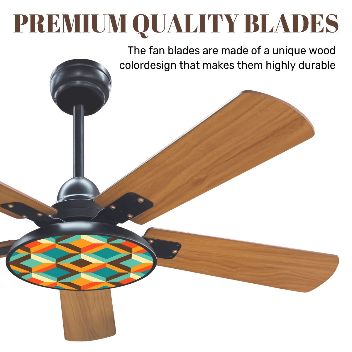 Kate McEnroe New York Mid Mod Retro 1960s Geometric Ceiling Fan with LightCeiling Fans0nEiJGQmWt