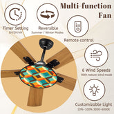 Kate McEnroe New York Mid Mod Retro 1960s Geometric Ceiling Fan with LightCeiling Fans0nEiJGQmWt