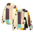 Kate McEnroe New York Mid Mod Retro Atomic Cat Hoodie, MCM Pastel Blocks, Chic &