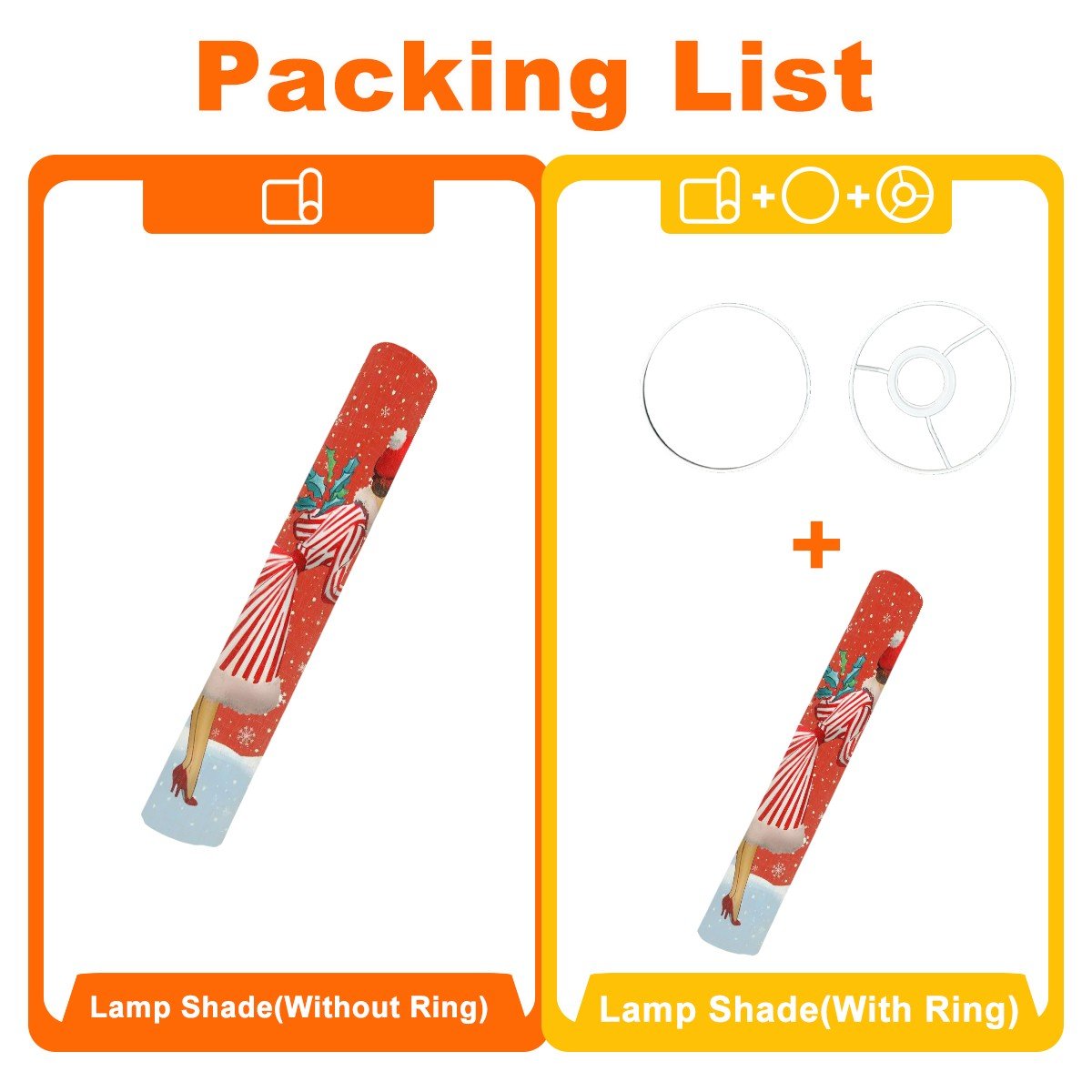 Kate McEnroe New York Mid Mod Retro Christmas Cylinder Lampshade, 50s Holiday Charm, Festive Vintage Floor Lamp AccessoryLamp ShadesKRbO5793fX