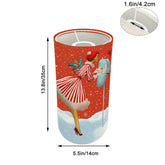 Kate McEnroe New York Mid Mod Retro Christmas Cylinder Lampshade, 50s Holiday Charm, Festive Vintage Floor Lamp AccessoryLamp ShadesKRbO5793fX