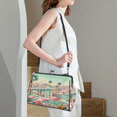 Kate McEnroe New York Mid Mod Swanky Palm Springs Flamingo Kisslock PurseCrossbody BagsD3266998