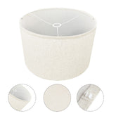 Kate McEnroe New York Minimalist White Linen Drum Lamp Shade, Modern Contemporary DecorLamp ShadesMdsswsG8w0