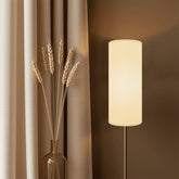 Kate McEnroe New York Minimalist White Linen Slim Cylinder Lamp Shade, Modern Lighting for Contemporary DecorLamp ShadesKpxLOGXk0K
