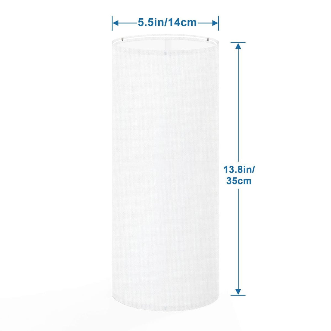 Kate McEnroe New York Minimalist White Linen Slim Cylinder Lamp Shade, Modern Lighting for Contemporary DecorLamp ShadesKpxLOGXk0K