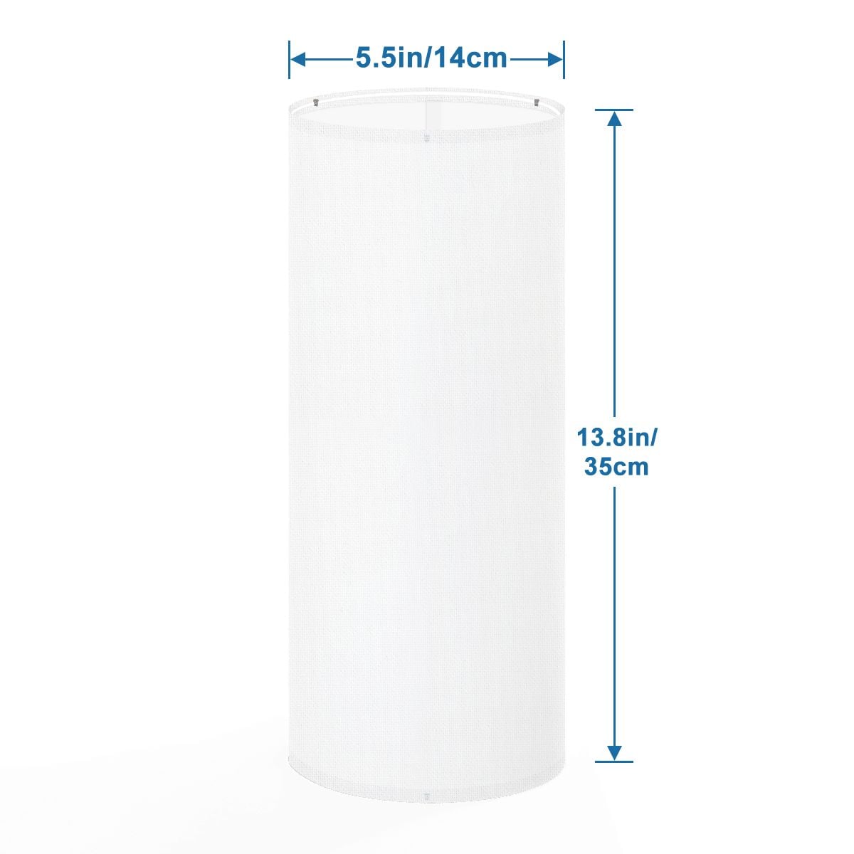 Kate McEnroe New York Minimalist White Linen Slim Cylinder Lamp Shade, Modern Lighting for Contemporary DecorLamp ShadesKpxLOGXk0K