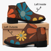 Kate McEnroe New York Mod Daisy Ankle Boots, Retro 70s MCM Floral Women&