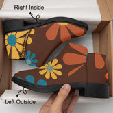 Kate McEnroe New York Mod Daisy Ankle Boots, Retro 70s MCM Floral Women&