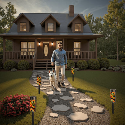 Kate McEnroe New York Mod Orb Solar Garden Light, Mid Century Modern Outdoor Lantern, Retro 60s Yard AccentSolar Garden Stake Lights8daC0gankJ