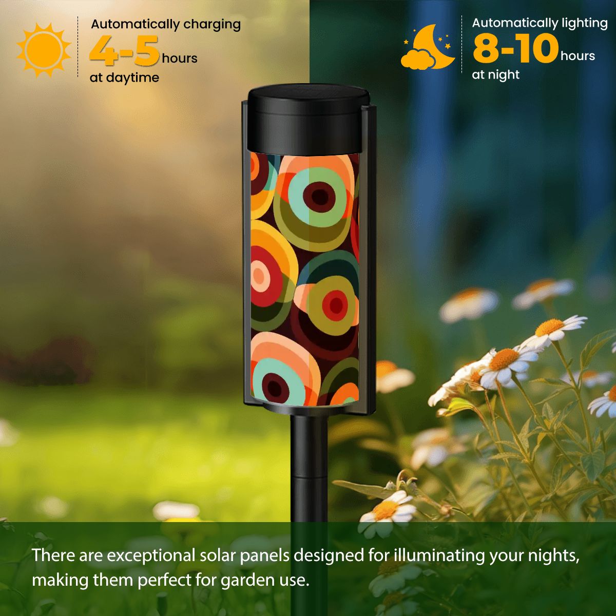 Kate McEnroe New York Mod Orb Solar Garden Light, Mid Century Modern Outdoor Lantern, Retro 60s Yard AccentSolar Garden Stake Lights8daC0gankJ