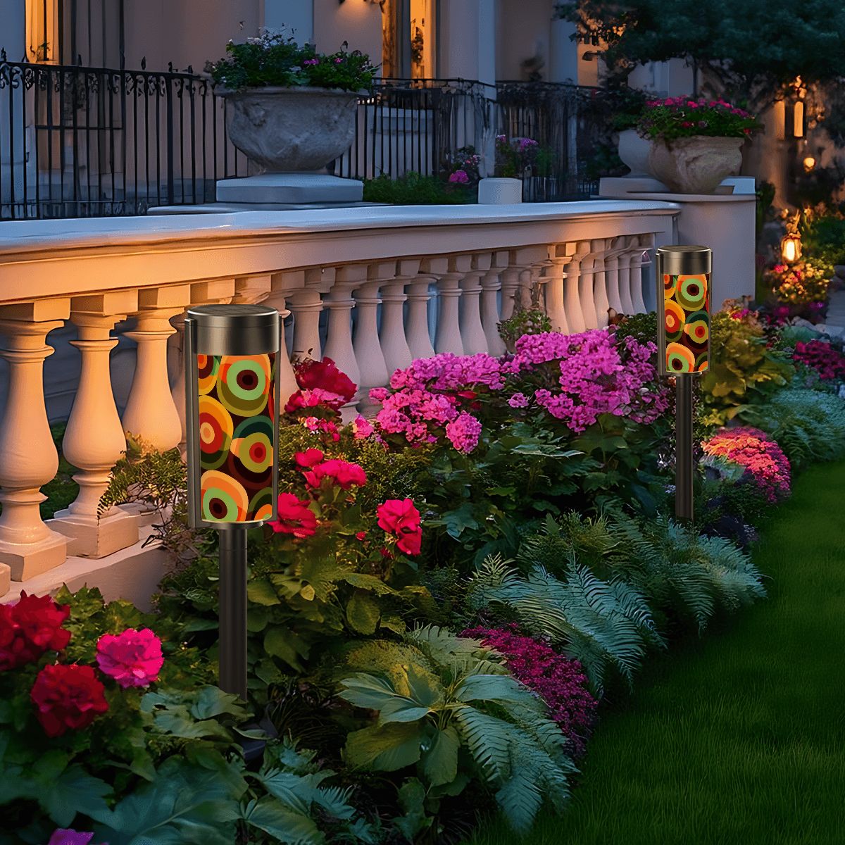 Kate McEnroe New York Mod Orb Solar Garden Light, Mid Century Modern Outdoor Lantern, Retro 60s Yard AccentSolar Garden Stake Lights8daC0gankJ