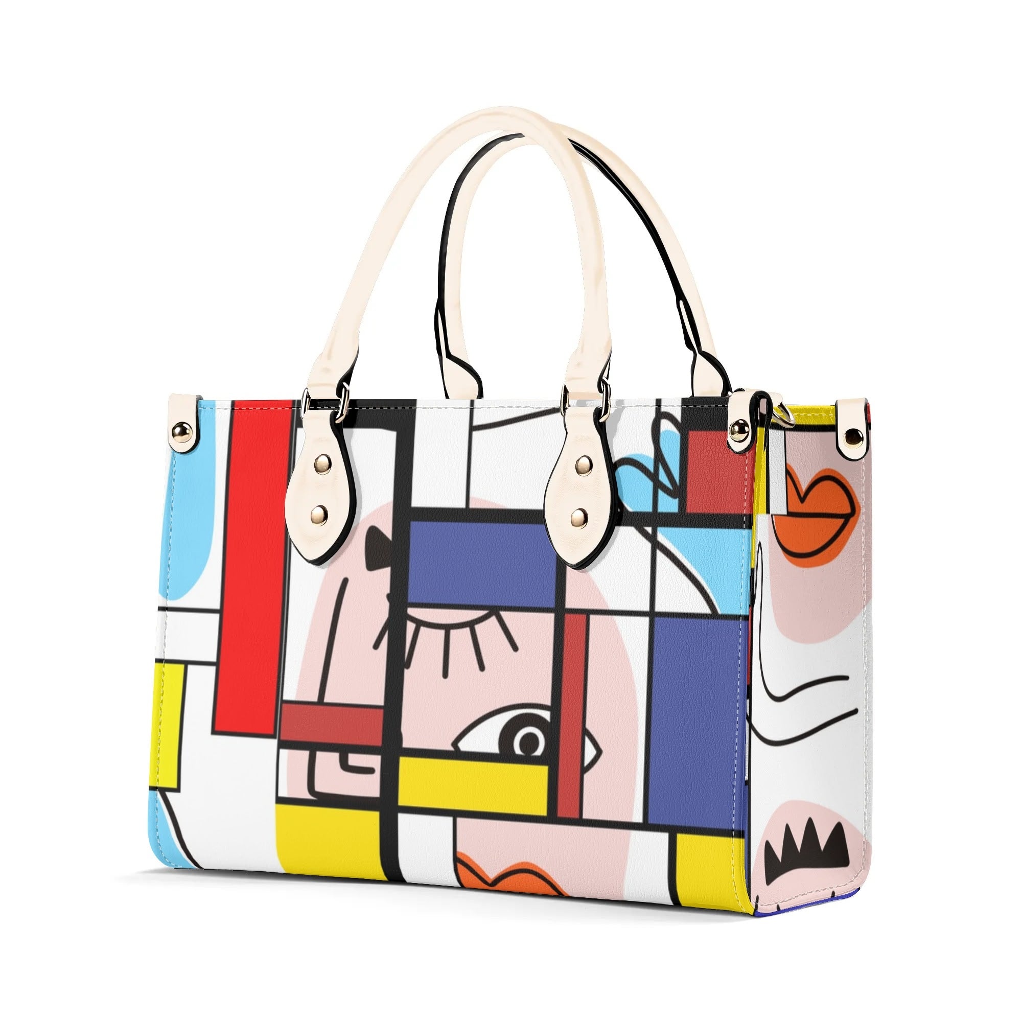 Kate McEnroe New York Mondrian Boho Evil Eye Patchwork SatchelHandbagsN4648VVY - 1