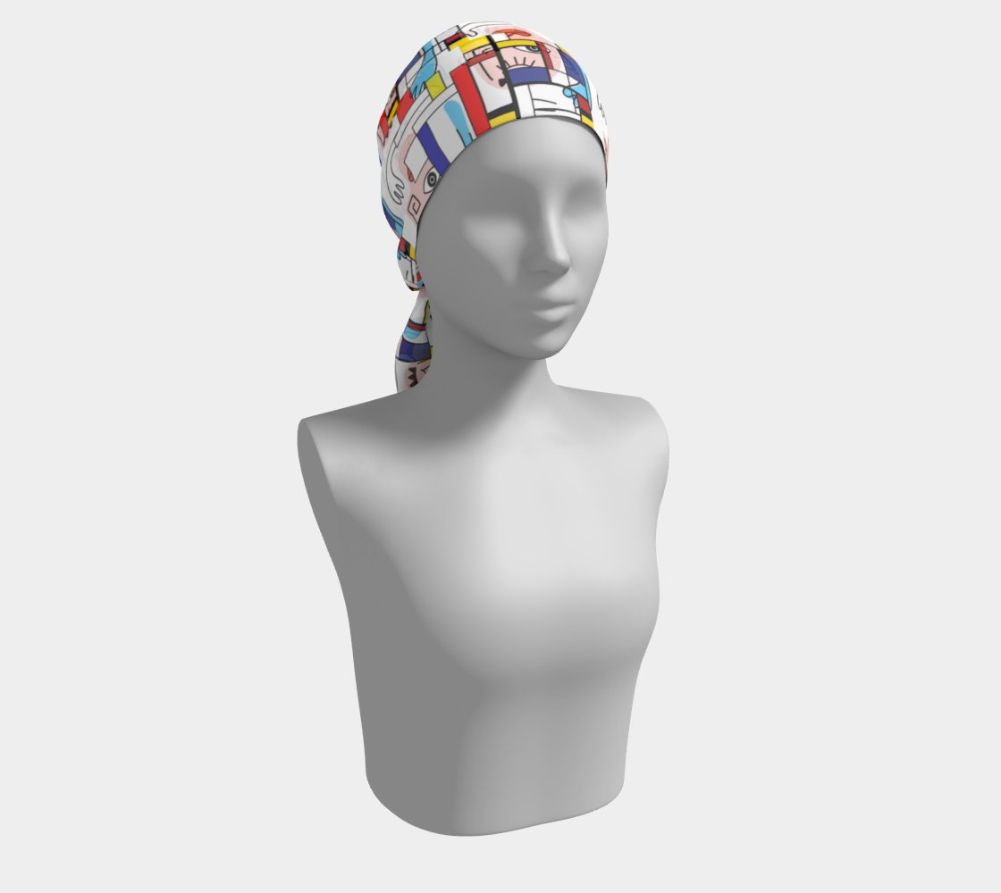 Kate McEnroe New York Mondrian Boho Evil Eye Patchwork Silk Habotai Long ScarfScarves6672580|silk - habotai|10x45