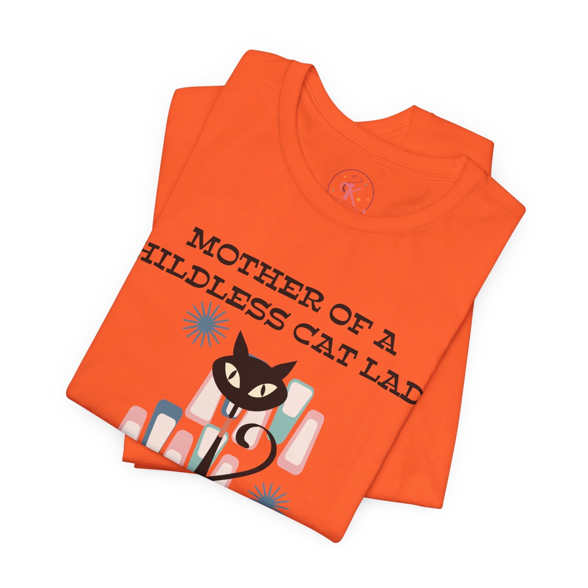 Kate McEnroe New York Mother Of A Childless Cat Lady Who Votes T - Shirt, Retro Atomic Kitschy Cat TeeT - Shirts24151941105014726835