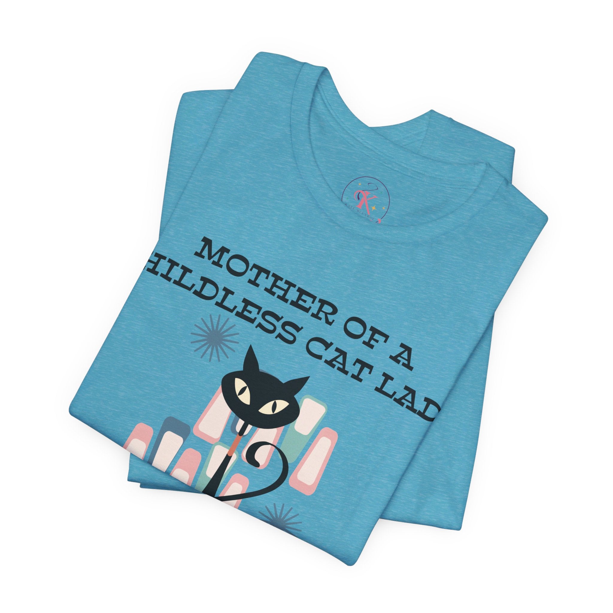 Kate McEnroe New York Mother Of A Childless Cat Lady Who Votes T - Shirt, Retro Atomic Kitschy Cat TeeT - Shirts24151941105014726835