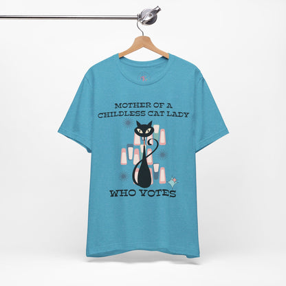 Kate McEnroe New York Mother Of A Childless Cat Lady Who Votes T - Shirt, Retro Atomic Kitschy Cat TeeT - Shirts24151941105014726835